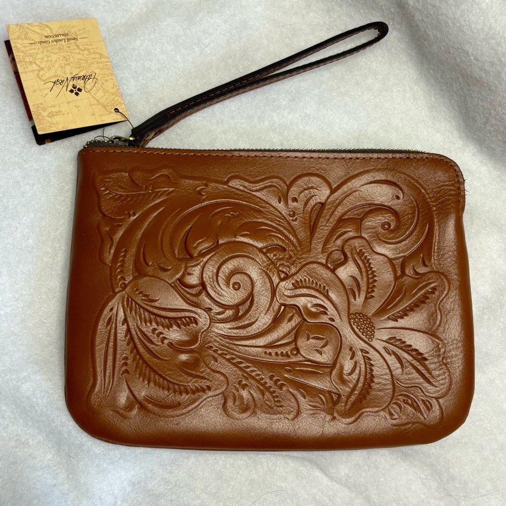 Patricia Nash Cassini Tooled Leather Wristlet NWT